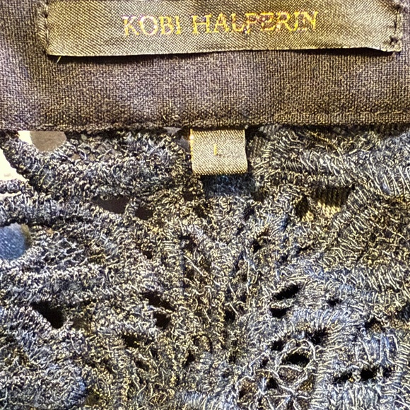 Kobi Halperin Navy Blazer with Lace Back Detail – Size L - Picture 4 of 5